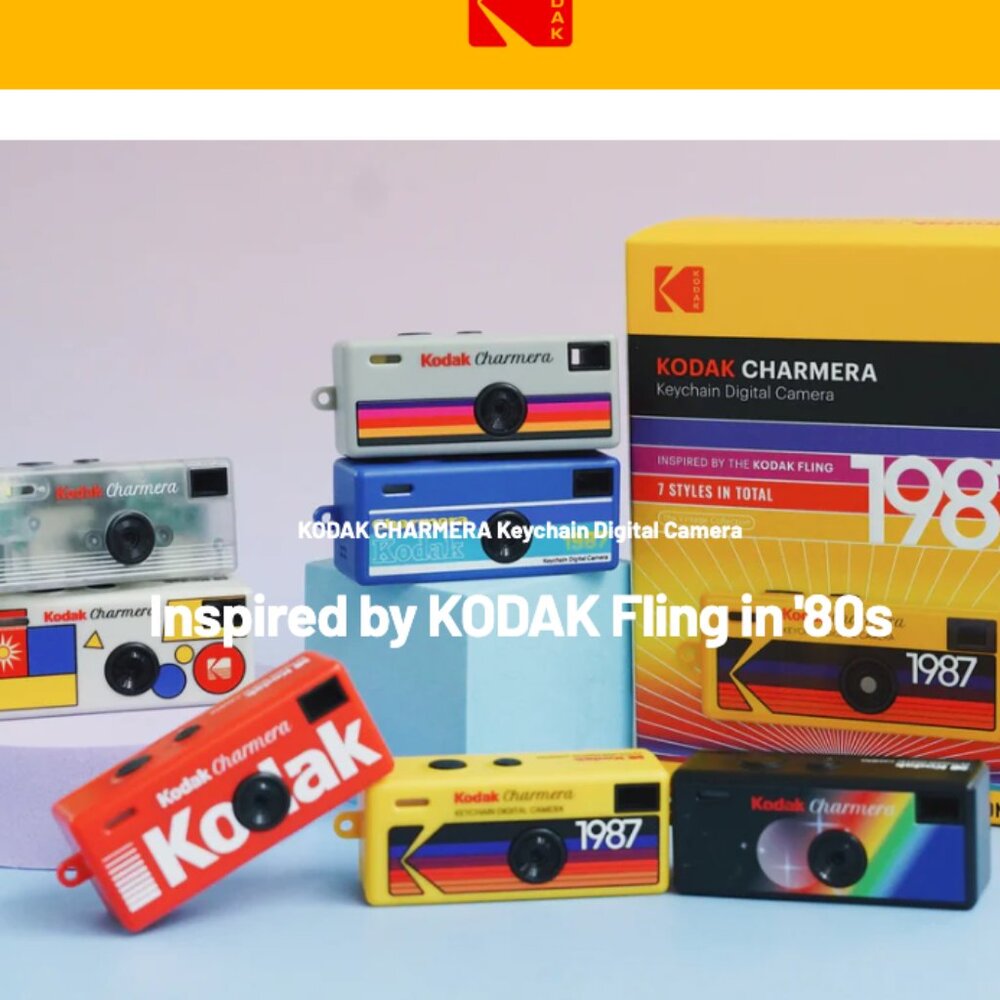 Kodak Charmera 1987 Edition Mini Digital Retro 80s Camera Video Camera Keychain